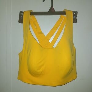 Women's New Balance Bright Yellow Cross-Back Bra